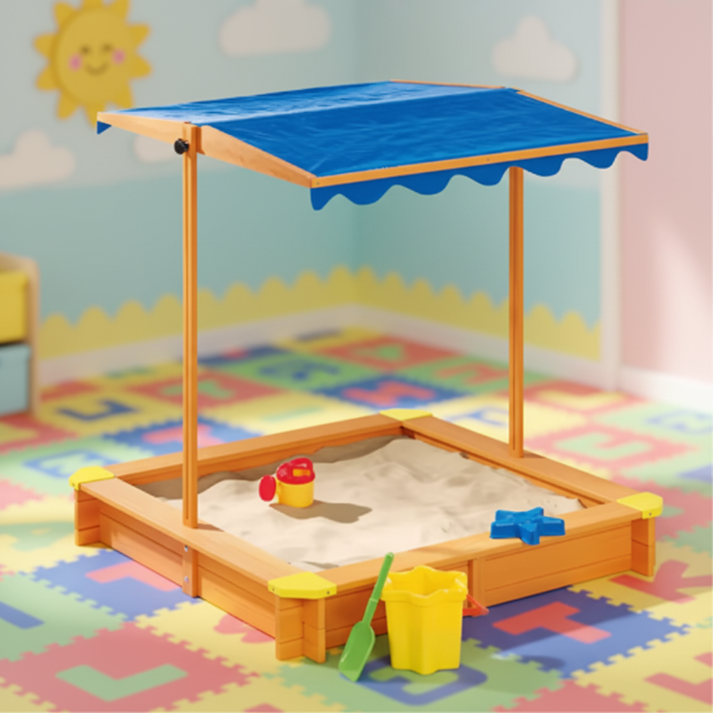sandkasten mit dach und eisdiele 2