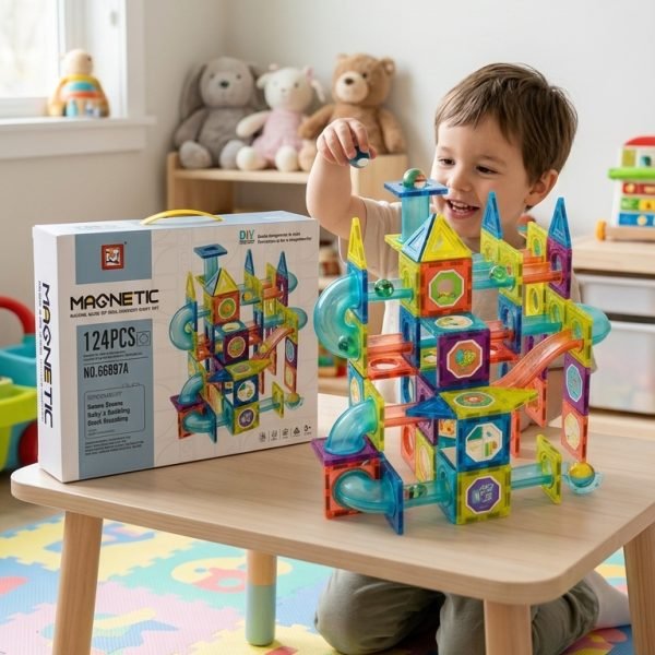 Magnetic tiles 124 pcs