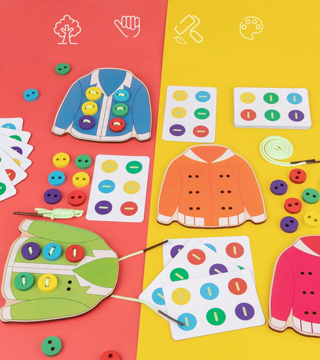Early education clothes button 3