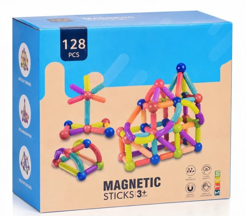 128PCS Magnetic Building Blocks 1
