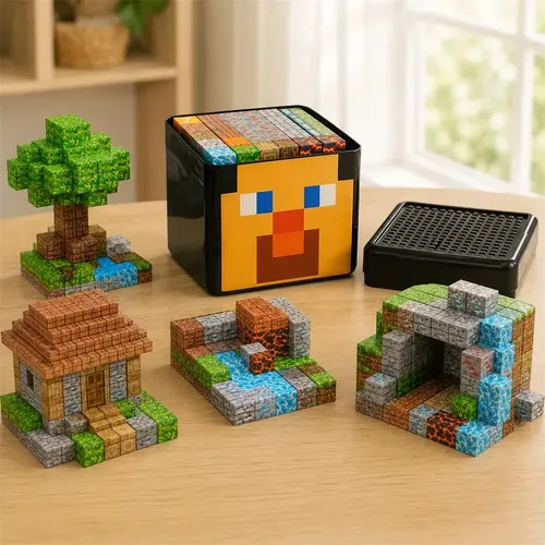Magnetic block building Minecraft 3